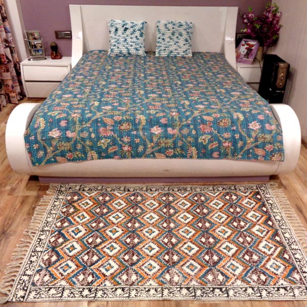 Cotton Handmade Kantha Bed Cover