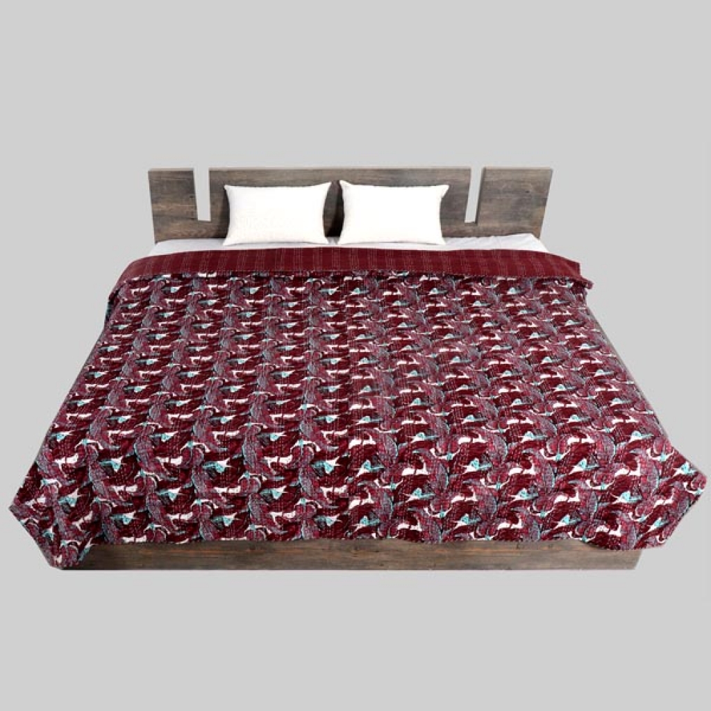 Cotton Handmade Kantha Bed Cover