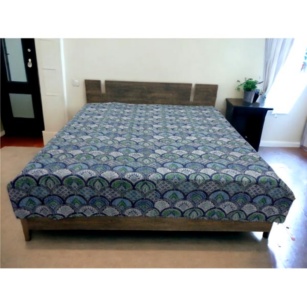 Handmade Cotton Kantha Bed Cover