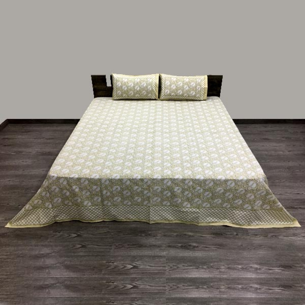 HANDMDE NIRWANA PRINTED COTTON BEDSHEET