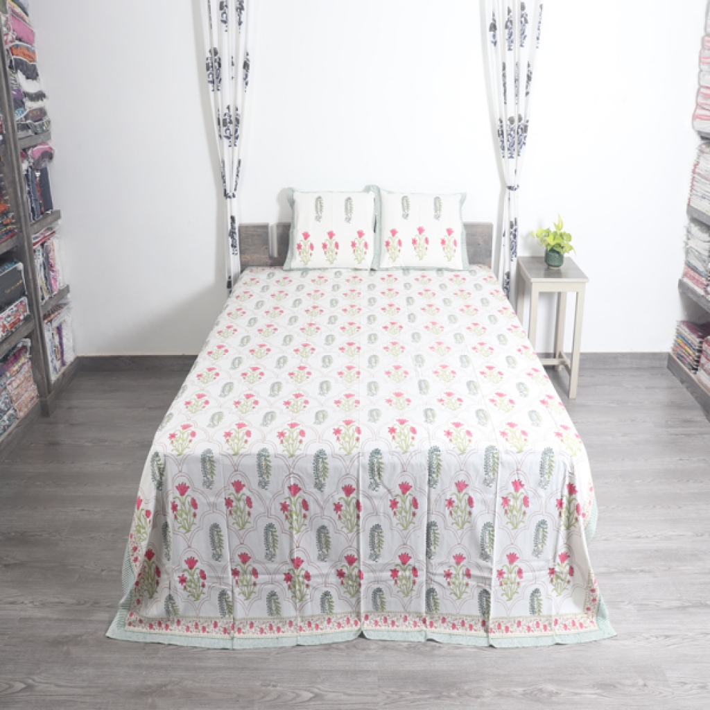 COTTON HANDBLOCK PRINTED BEDSHEETS