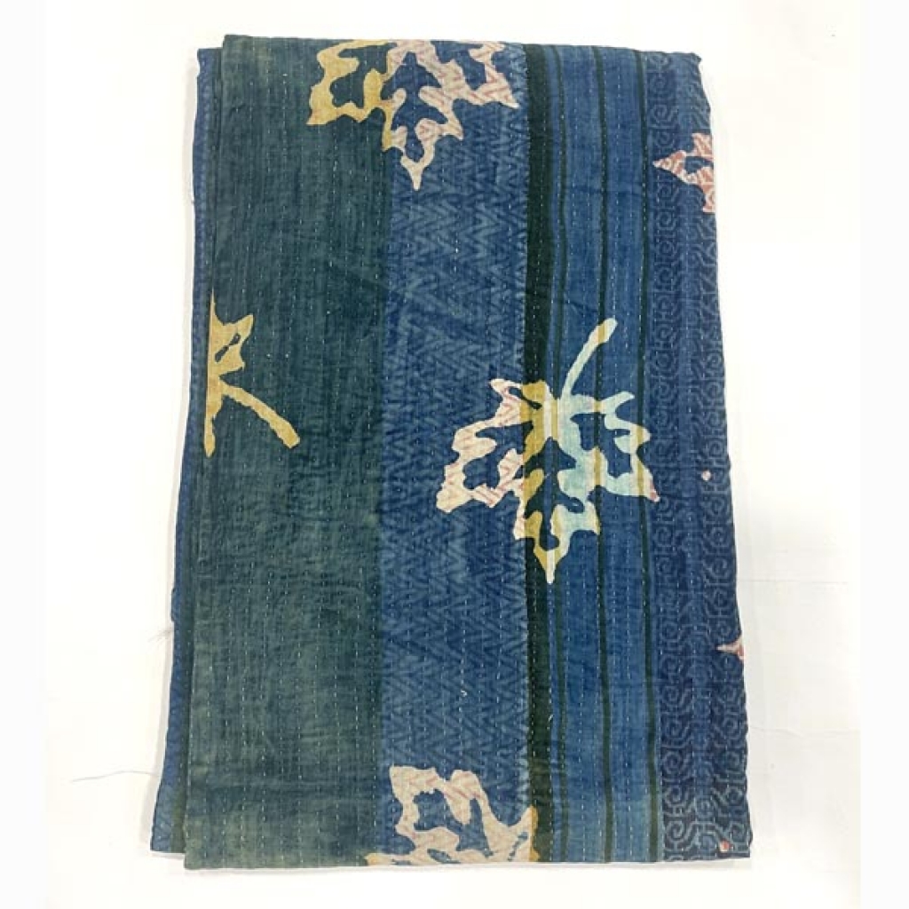 HANDMADE COTTON INDIGO PRINT GUDRI