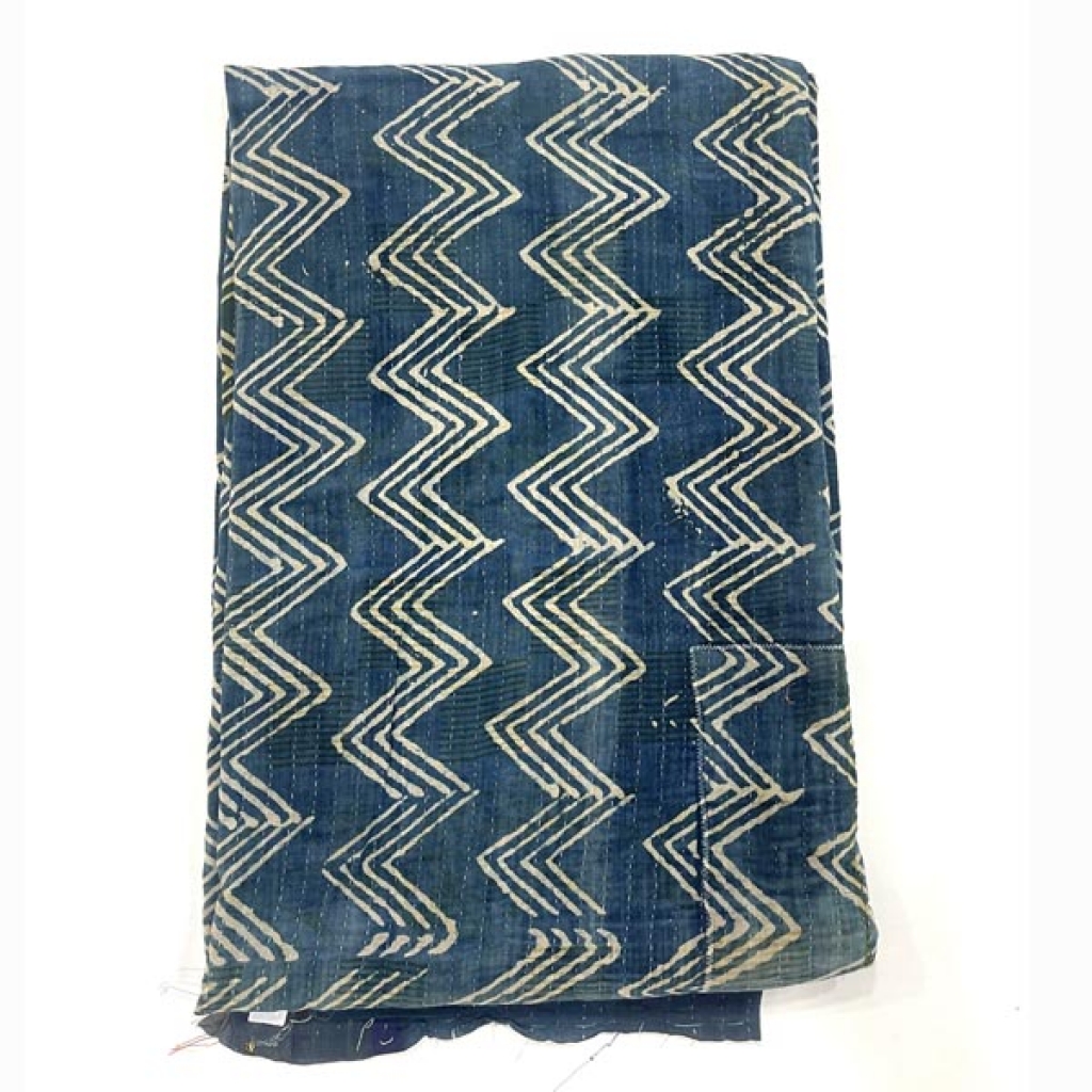 HANDMADE COTTON INDIGO PRINT GUDRI