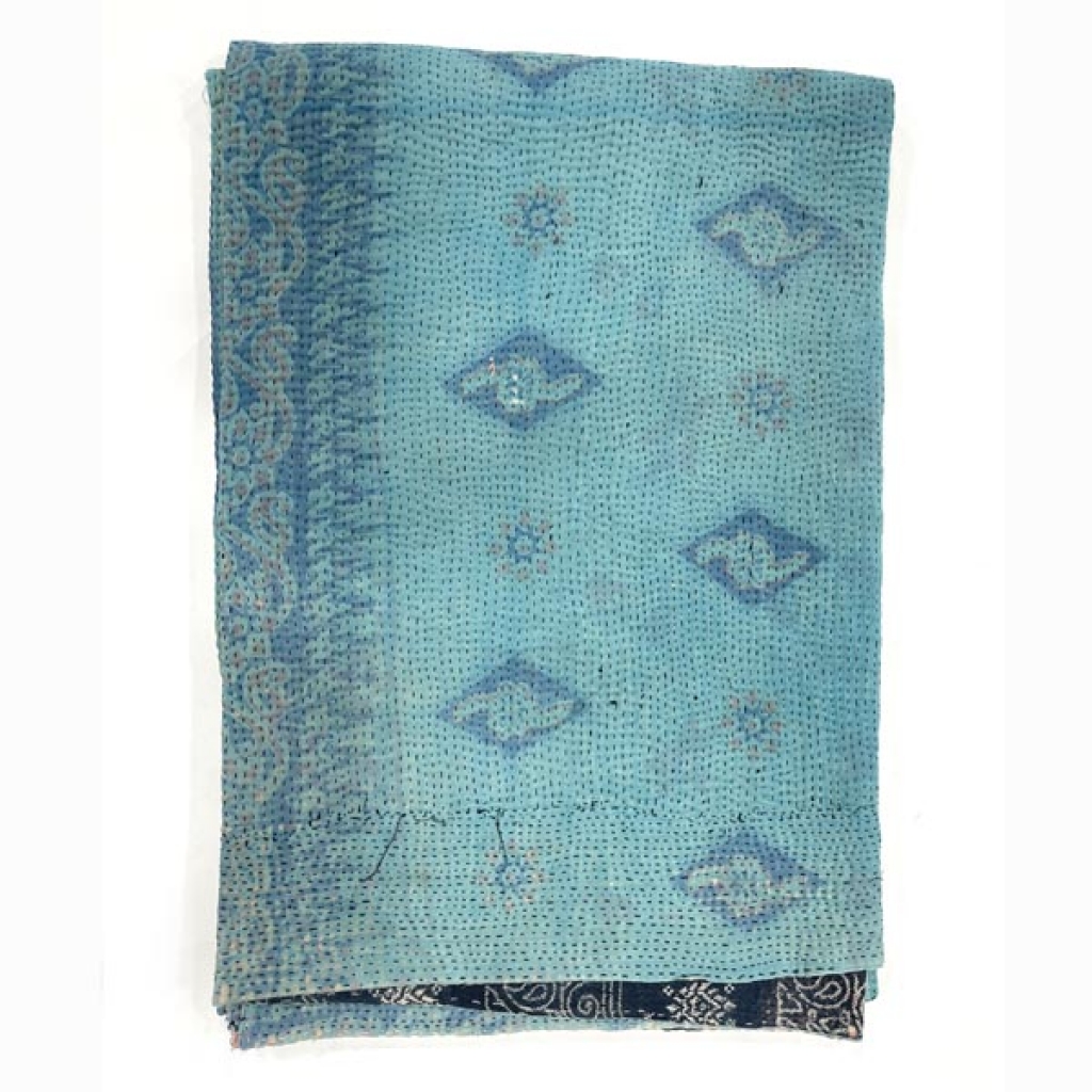 HANDMADE VINTAGE KANTHA COTTON GUDRI