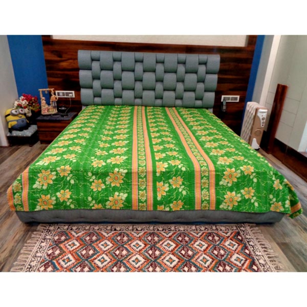 Cotton Handmade Kantha Bed Cover