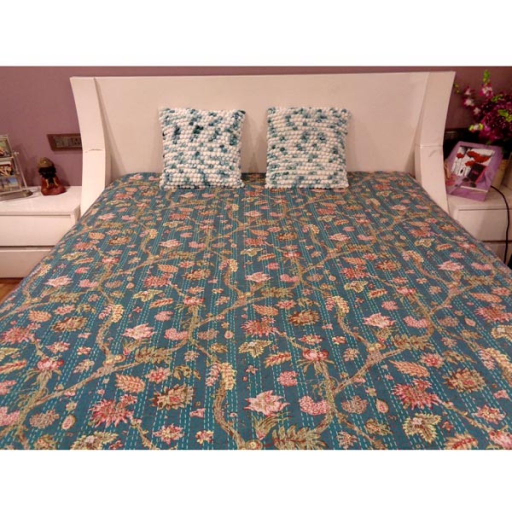 Cotton Handmade Kantha Bed Cover