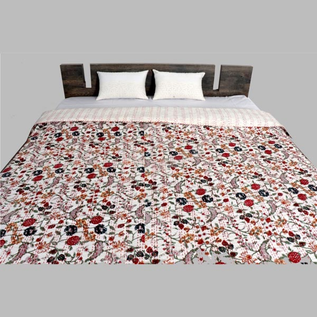 Cotton Handmade Kantha Bed Cover