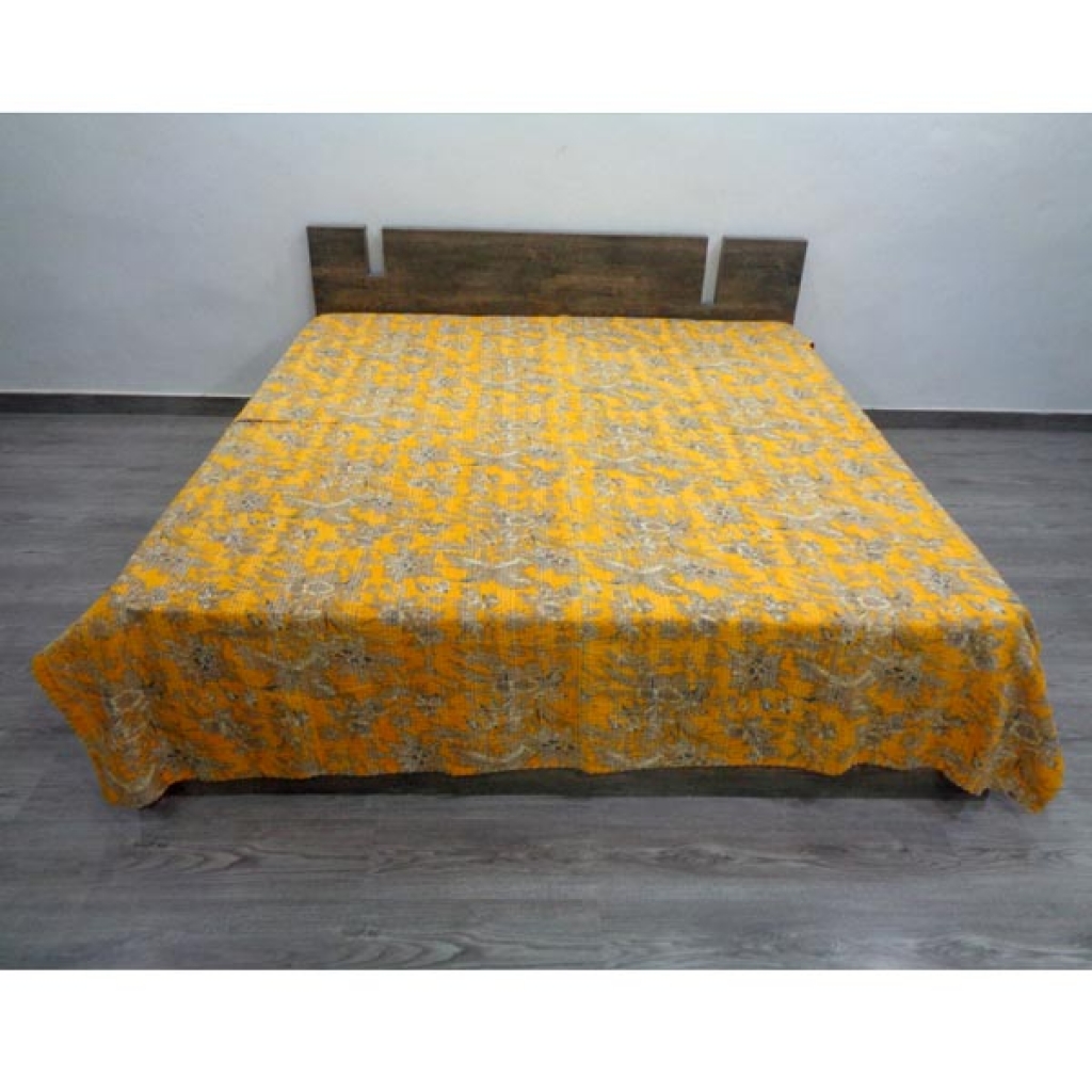 Handmade Cotton Kantha Bed Cover