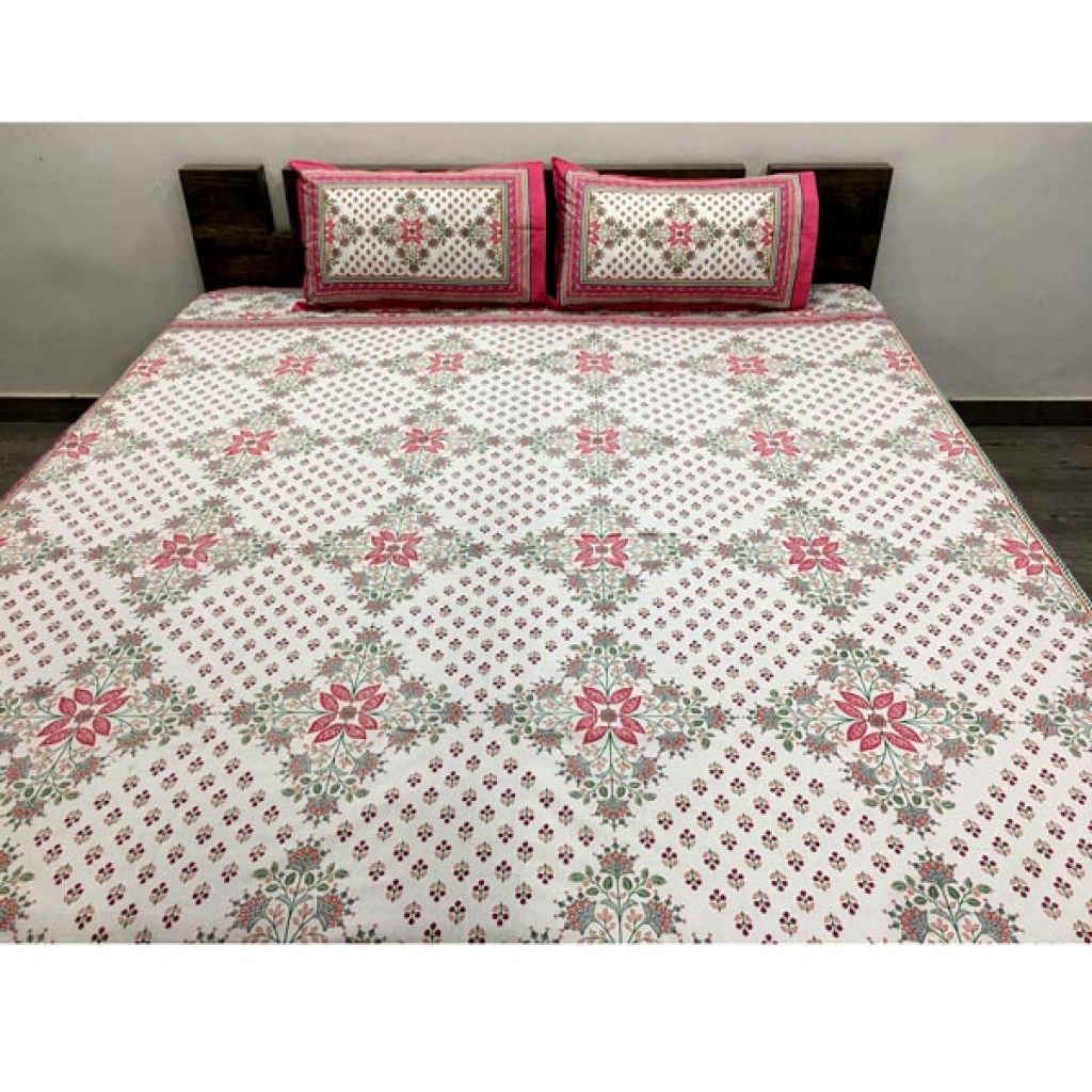 HANDMDE NIRWANA PRINTED COTTON BEDSHEET