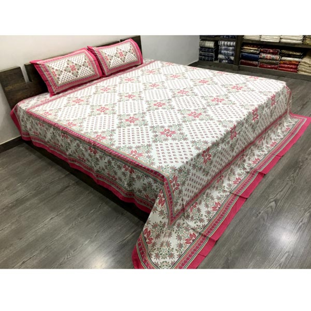 HANDMDE NIRWANA PRINTED COTTON BEDSHEET