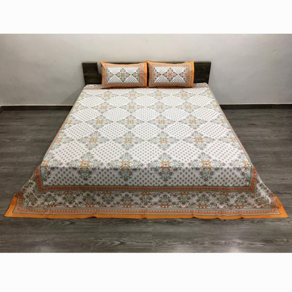 HANDMDE NIRWANA PRINTED COTTON BEDSHEET