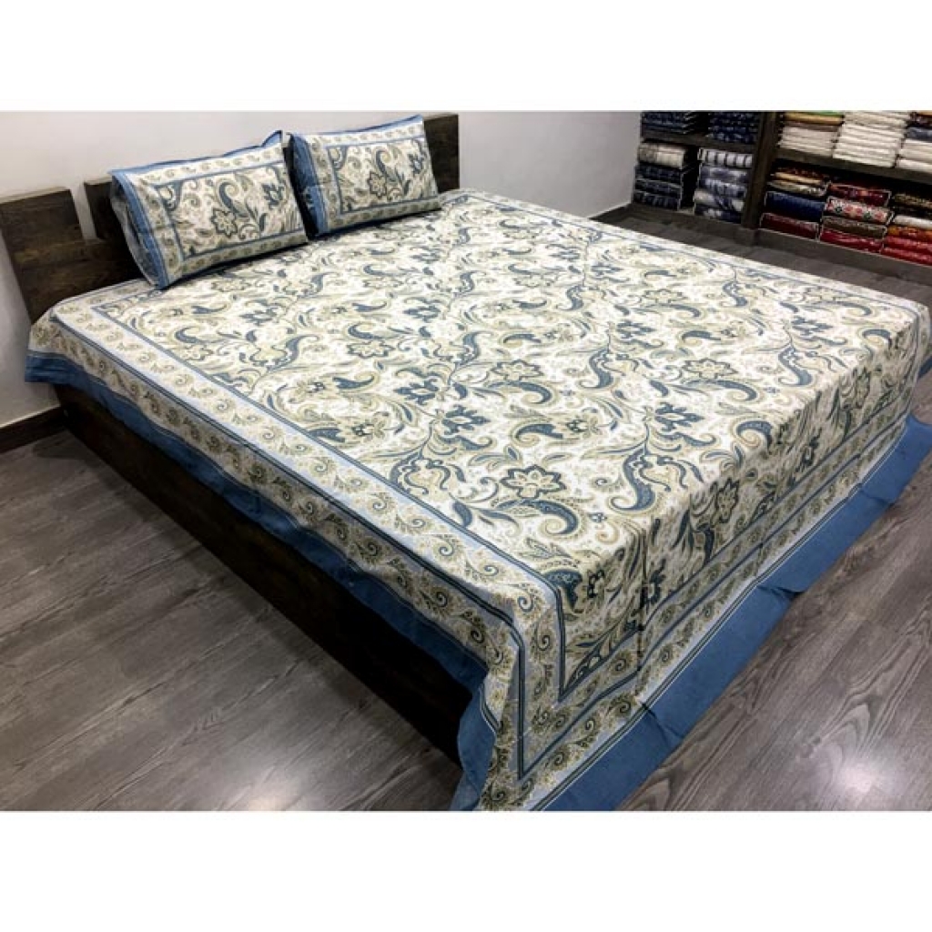 PAKHI PRINTED HANDMADE COTTON BEDSHEET