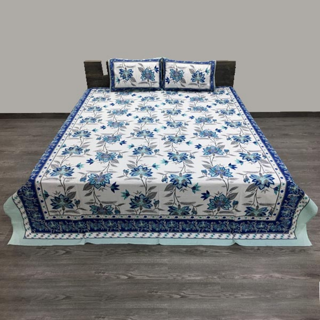 PAKHI PRINTED HANDMADE COTTON BEDSHEET