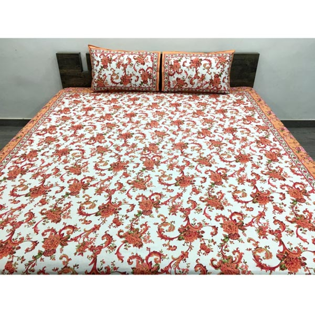 PAKHI PRINTED HANDMADE COTTON BEDSHEET