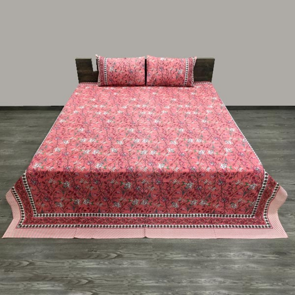 PAKHI PRINTED HANDMADE COTTON BEDSHEET