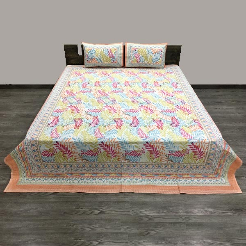 PAKHI PRINTED HANDMADE COTTON BEDSHEET