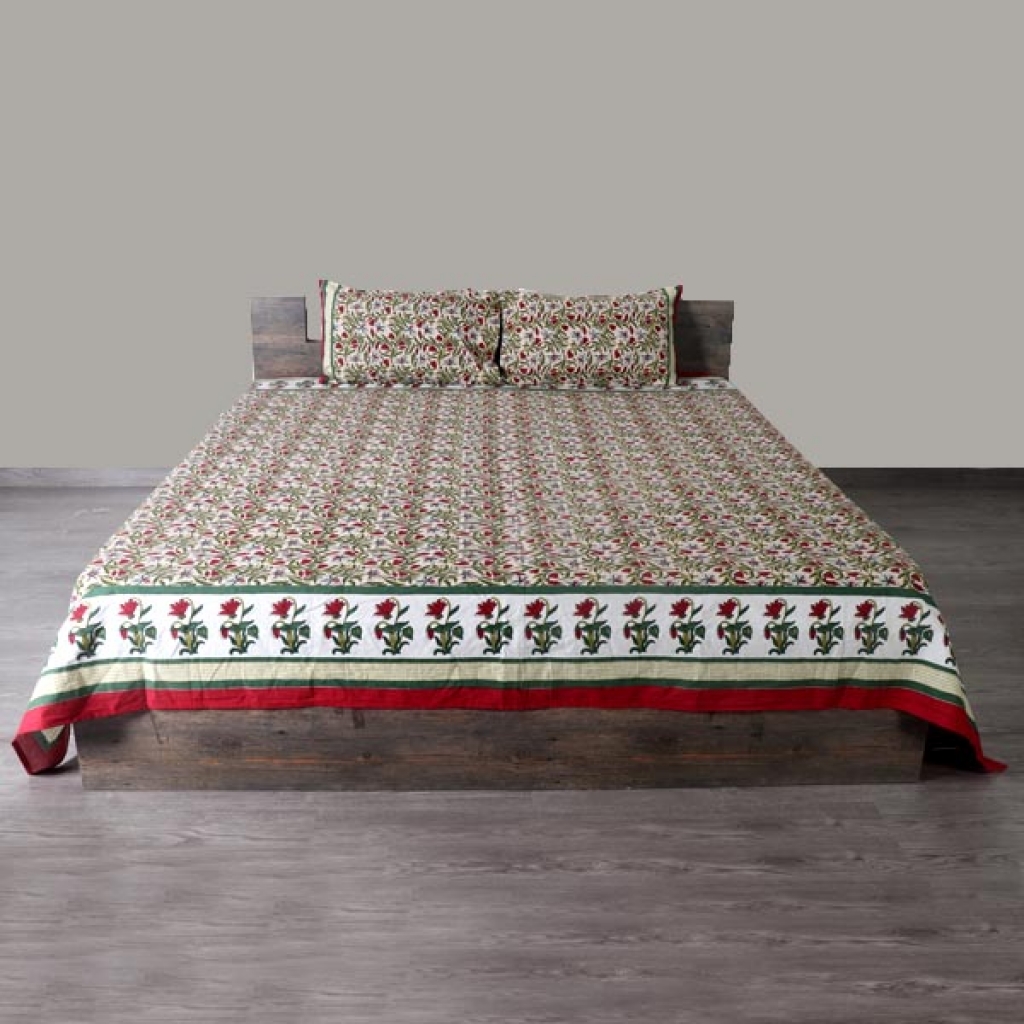 PAKHI PRINTED HANDMADE COTTON BEDSHEET