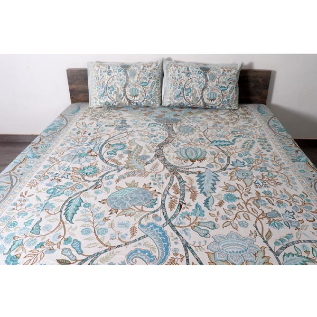 PAKHI PRINTED HANDMADE COTTON BEDSHEET