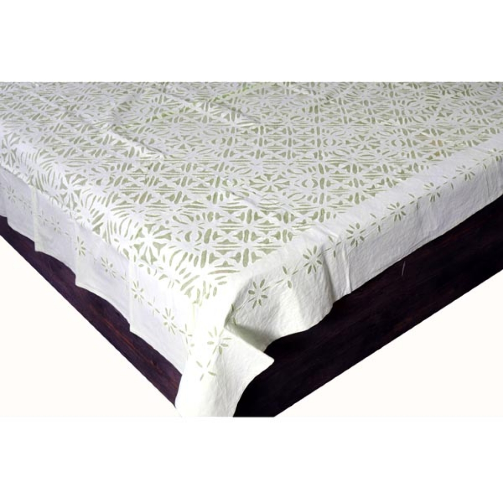 Handmade Antique Design Cut Work Bedsheet