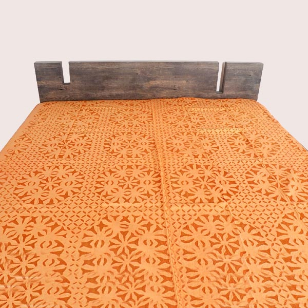 Handmade Antique Design Cut Work Bedsheet