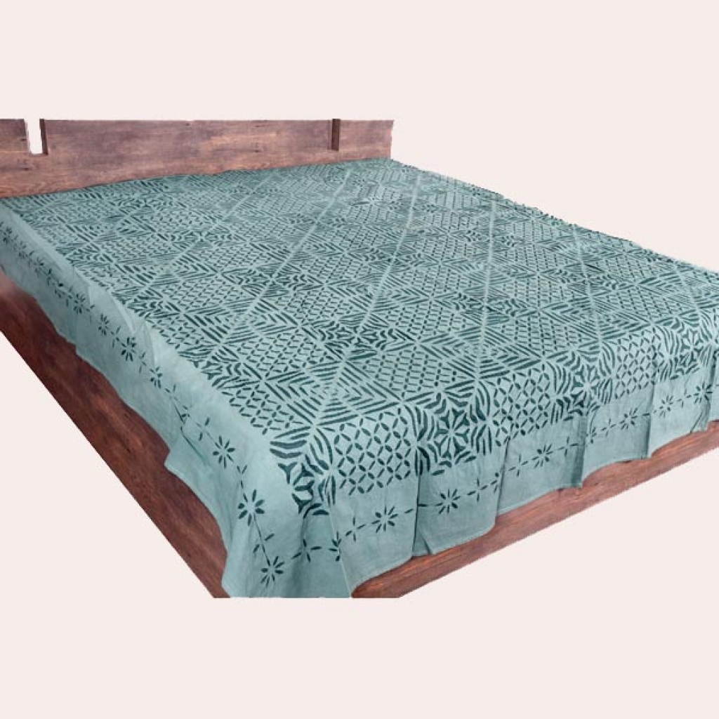 Handmade Antique Design Cut Work Bedsheet