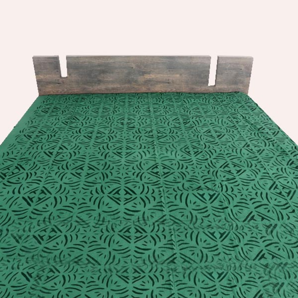 Handmade Antique Design Cut Work Bedsheet