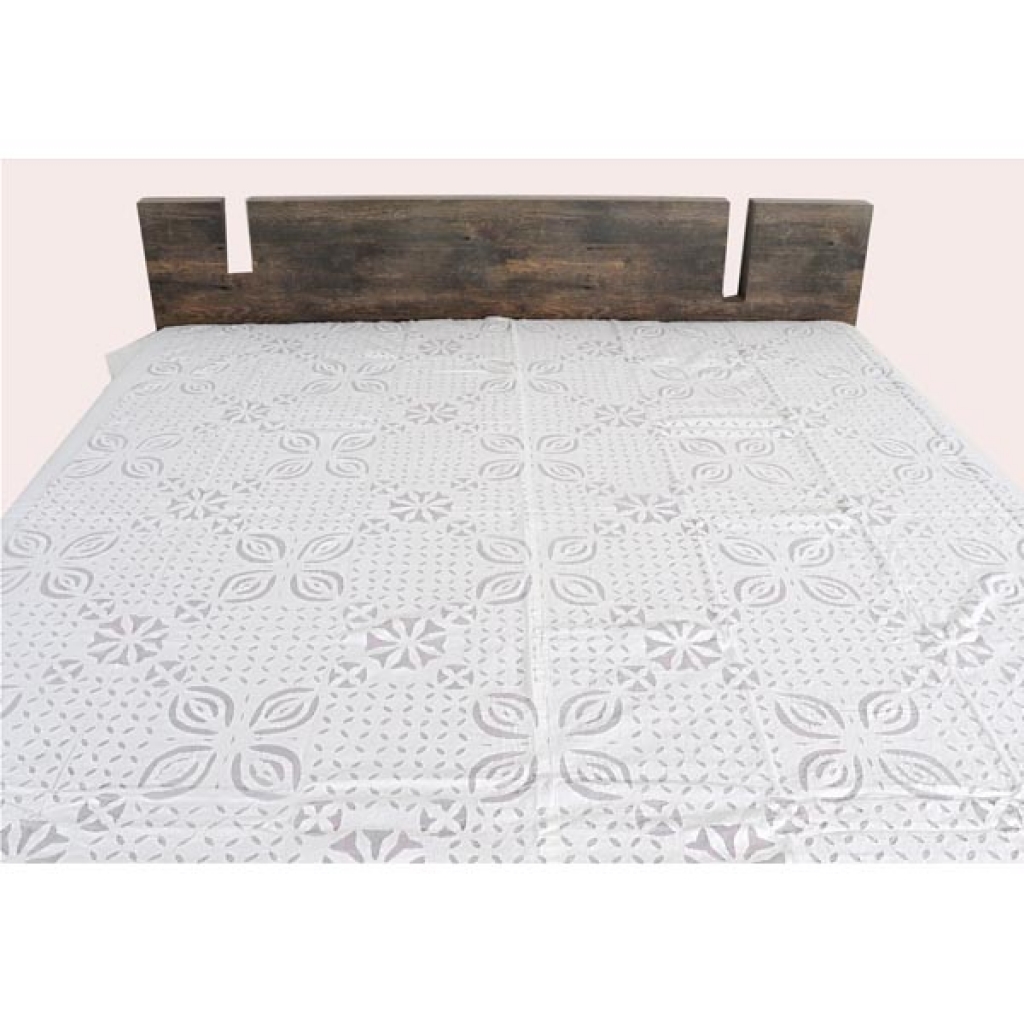 Handmade Antique Design Cut Work Bedsheet