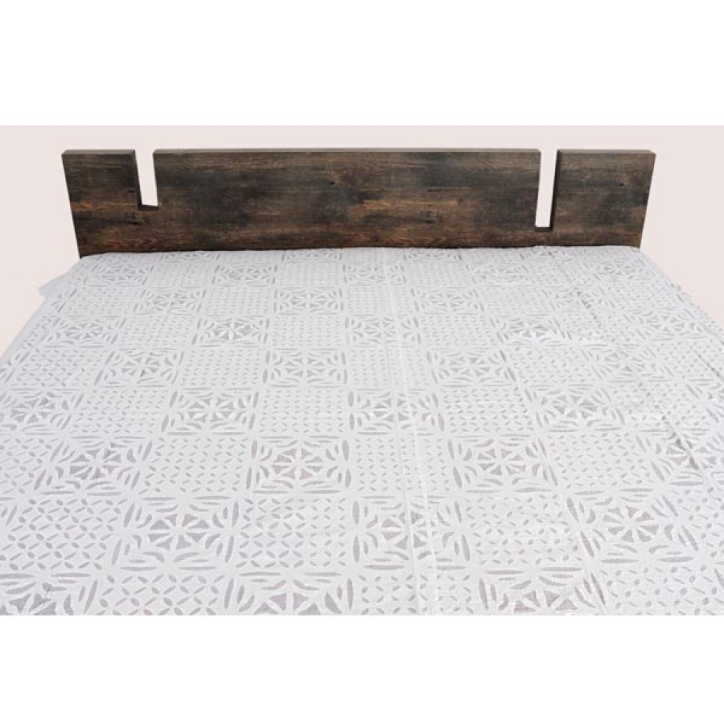 Handmade Antique Design Cut Work Bedsheet