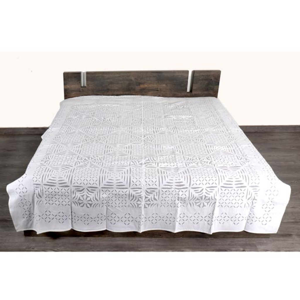 Handmade Antique Design Cut Work Bedsheet