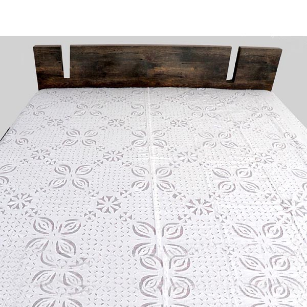 Handmade Antique Design Cut Work Bedsheet