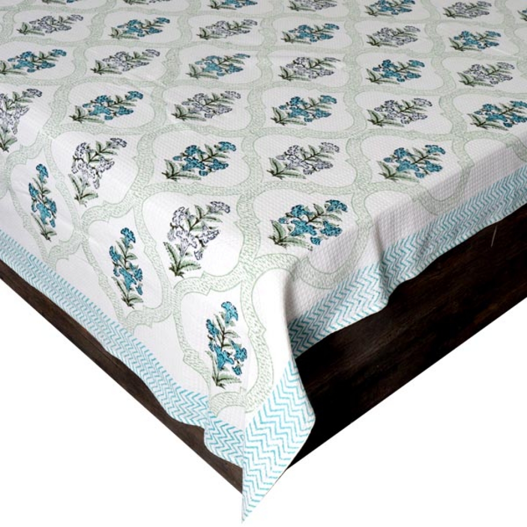 INDIAN WAFFLE COTTON BLOCK PRINTED BEDSHEET