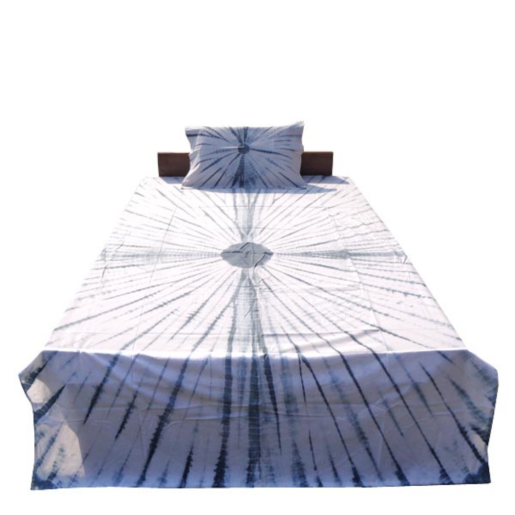 Handmade Cotton Tie Die Printed Bedsheet