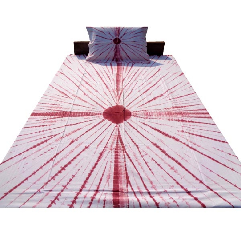 Handmade Cotton Tie Die Printed Bedsheet