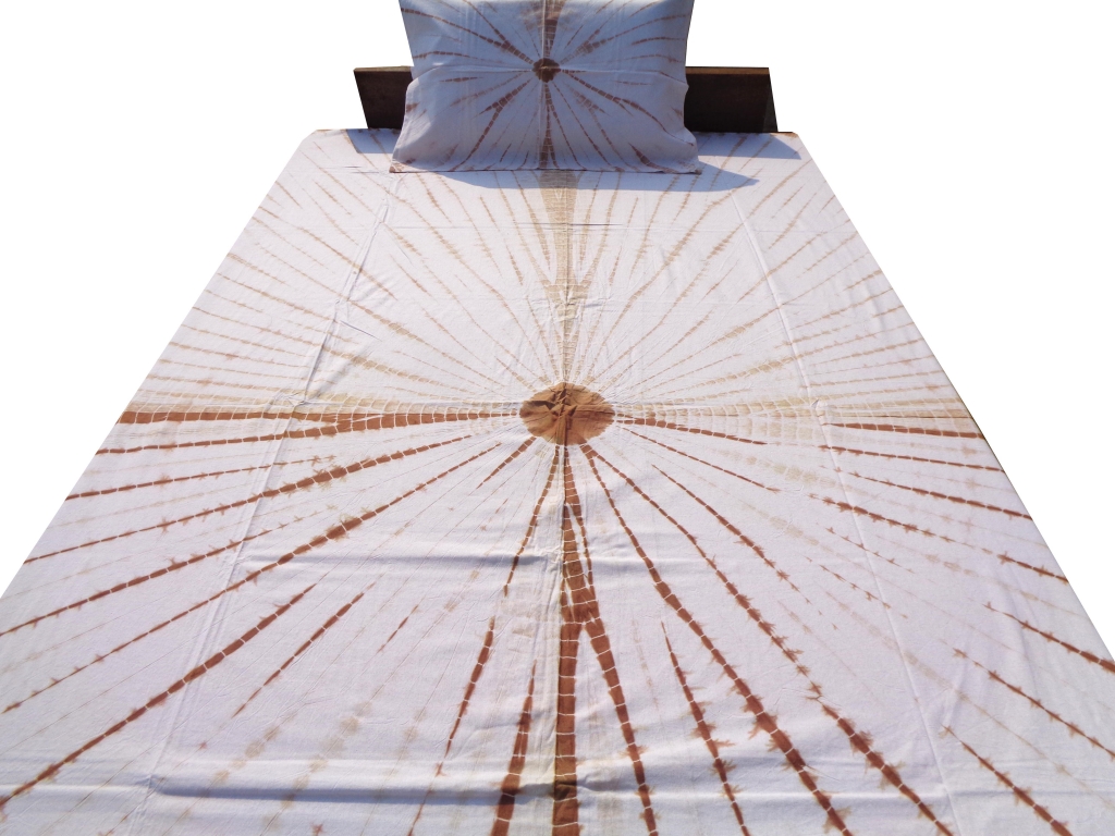 Handmade Cotton Tie Die Printed Bedsheet