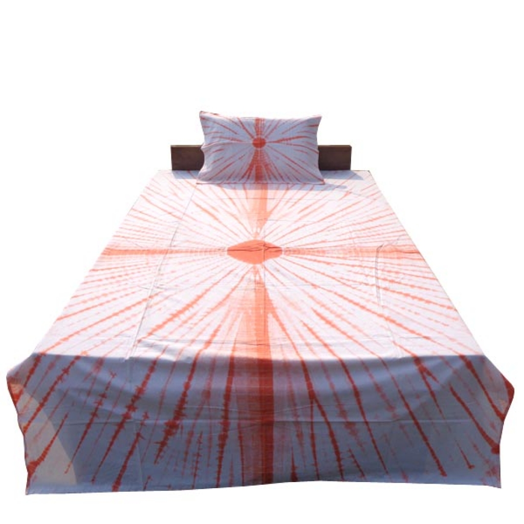 Handmade Cotton Tie Die Printed Bedsheet