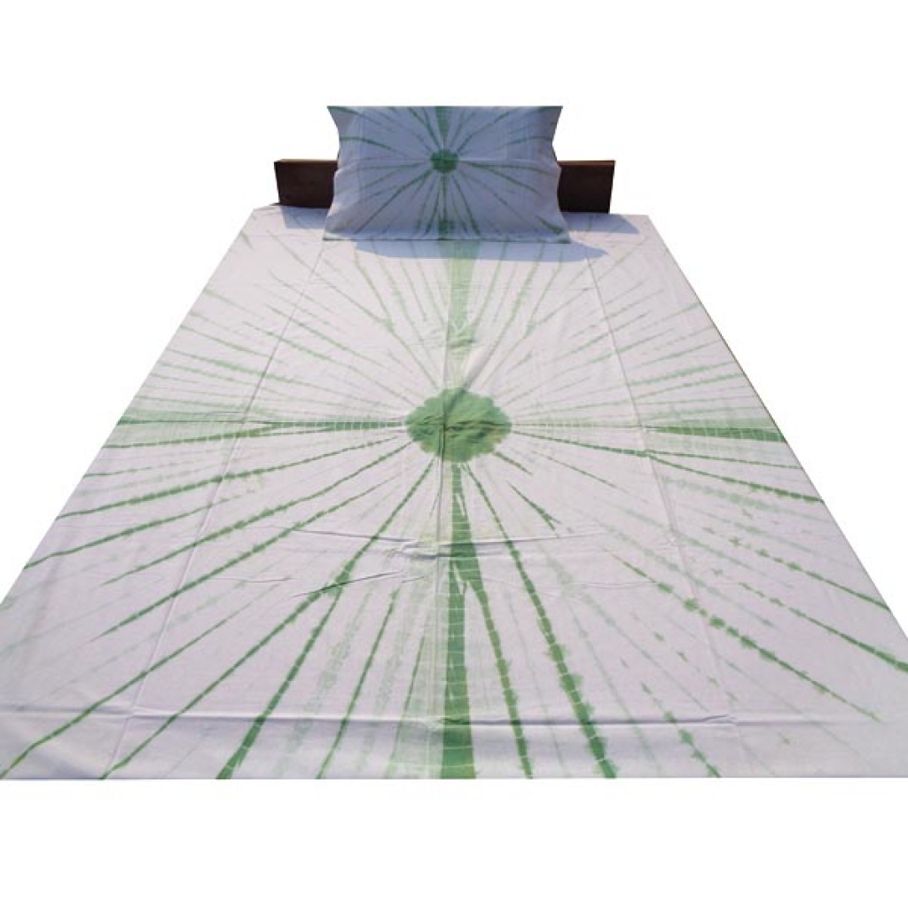 Handmade Cotton Tie Die Printed Bedsheet