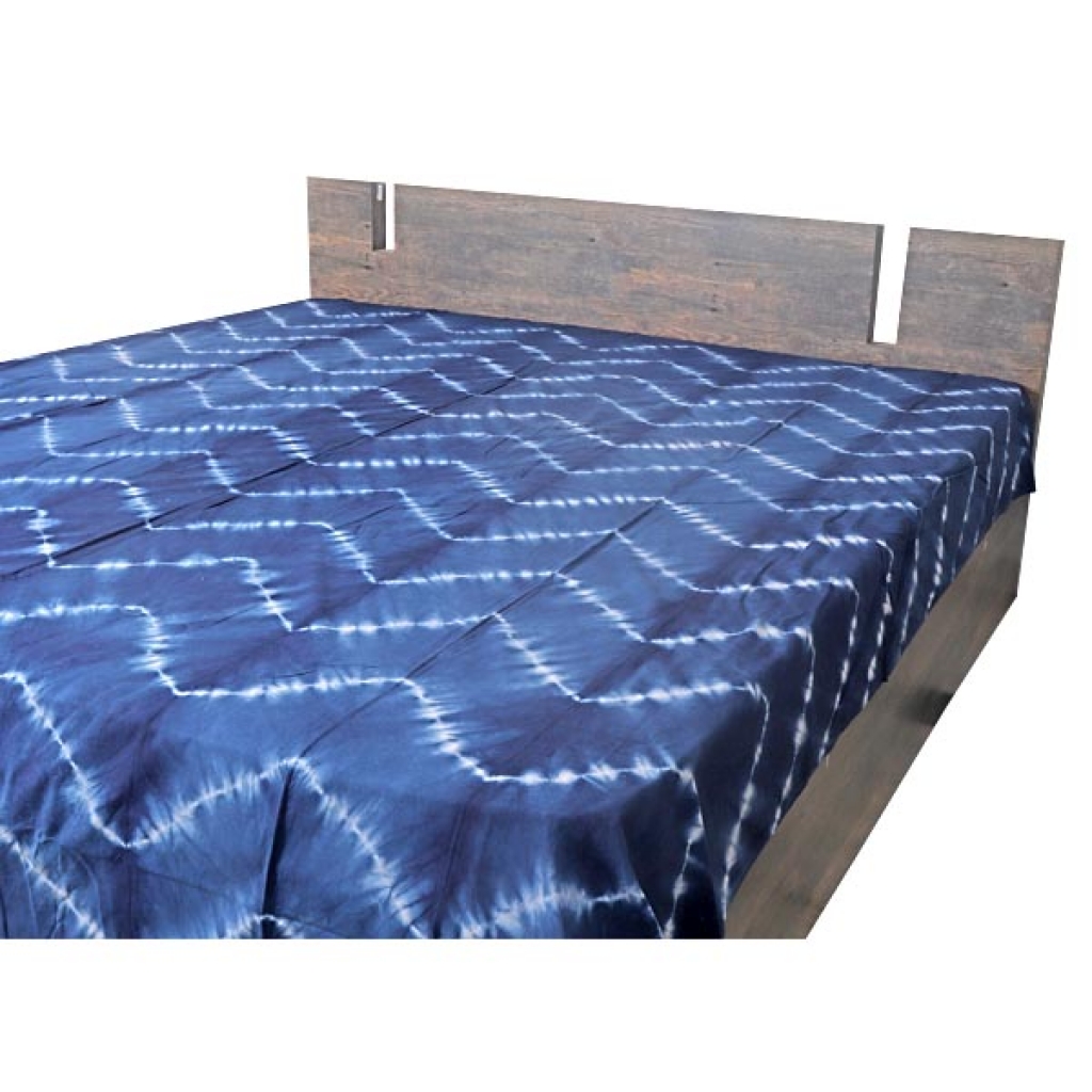 INDIGO TIE DIE PRINT HANDMADE COTTON BEDSHEET