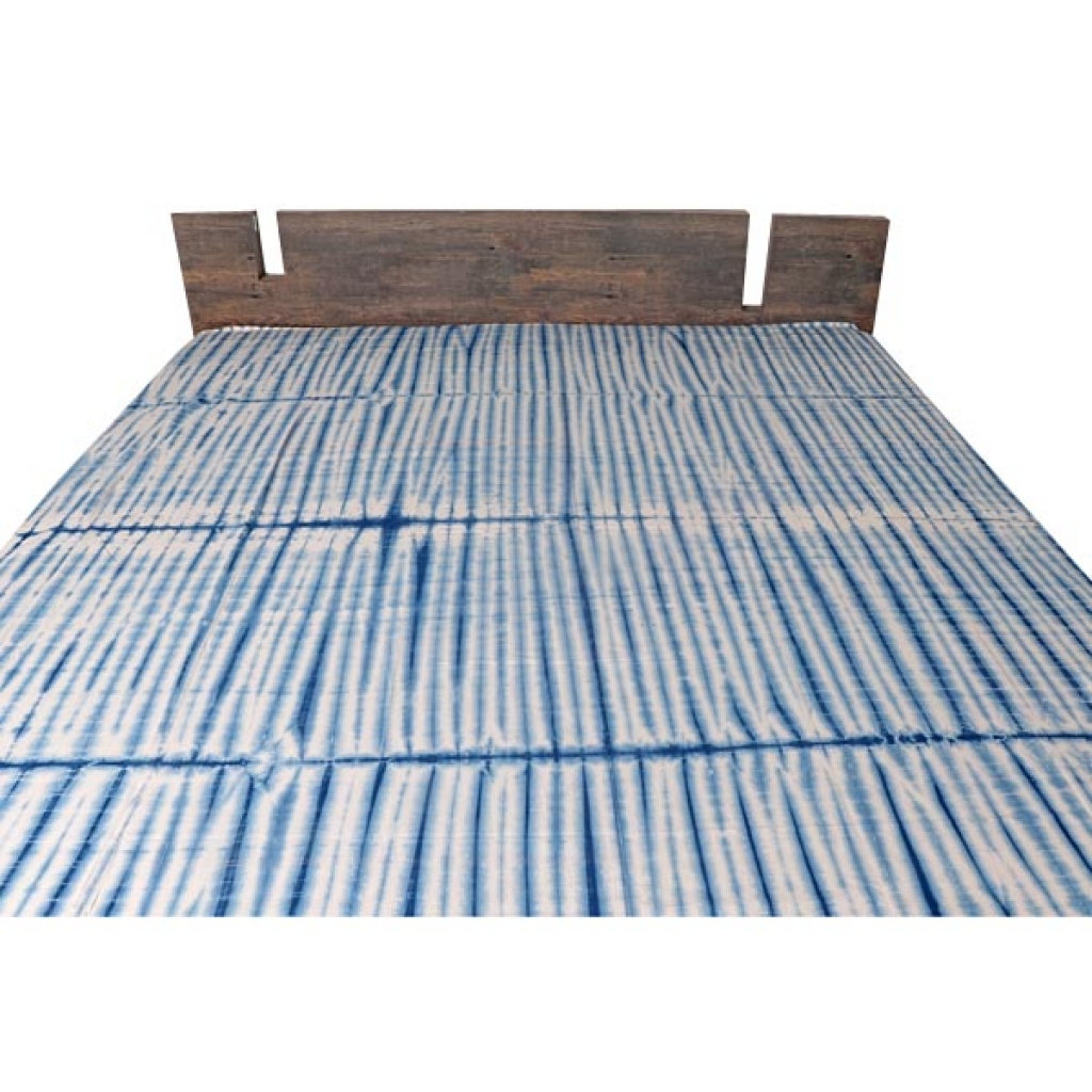 INDIGO TIE DIE PRINT HANDMADE COTTON BEDSHEET