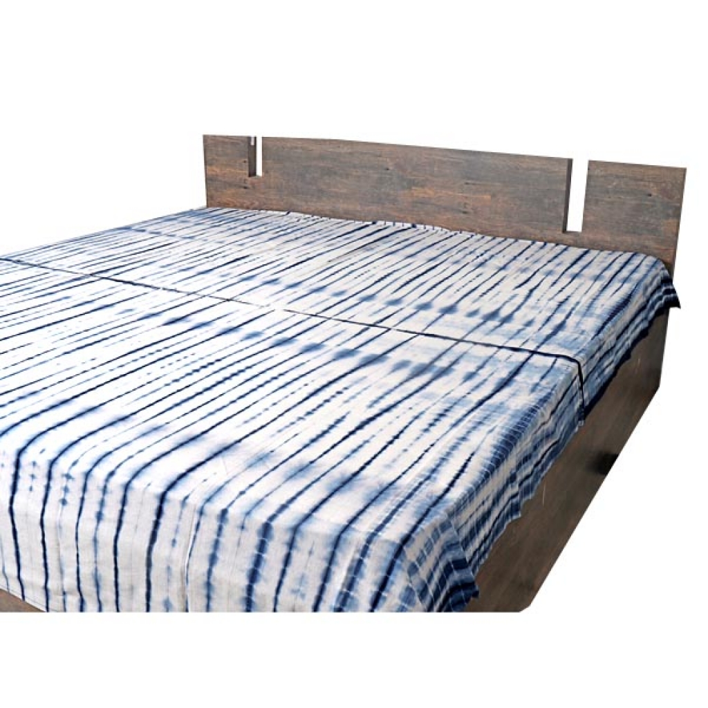 INDIGO TIE DIE PRINT HANDMADE COTTON BEDSHEET