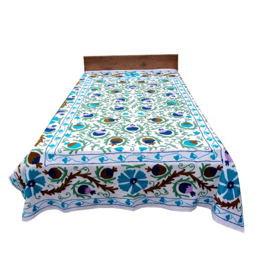 HANDMADE EMBROIDARY WORK COTTON SUZANI BEDCOVER