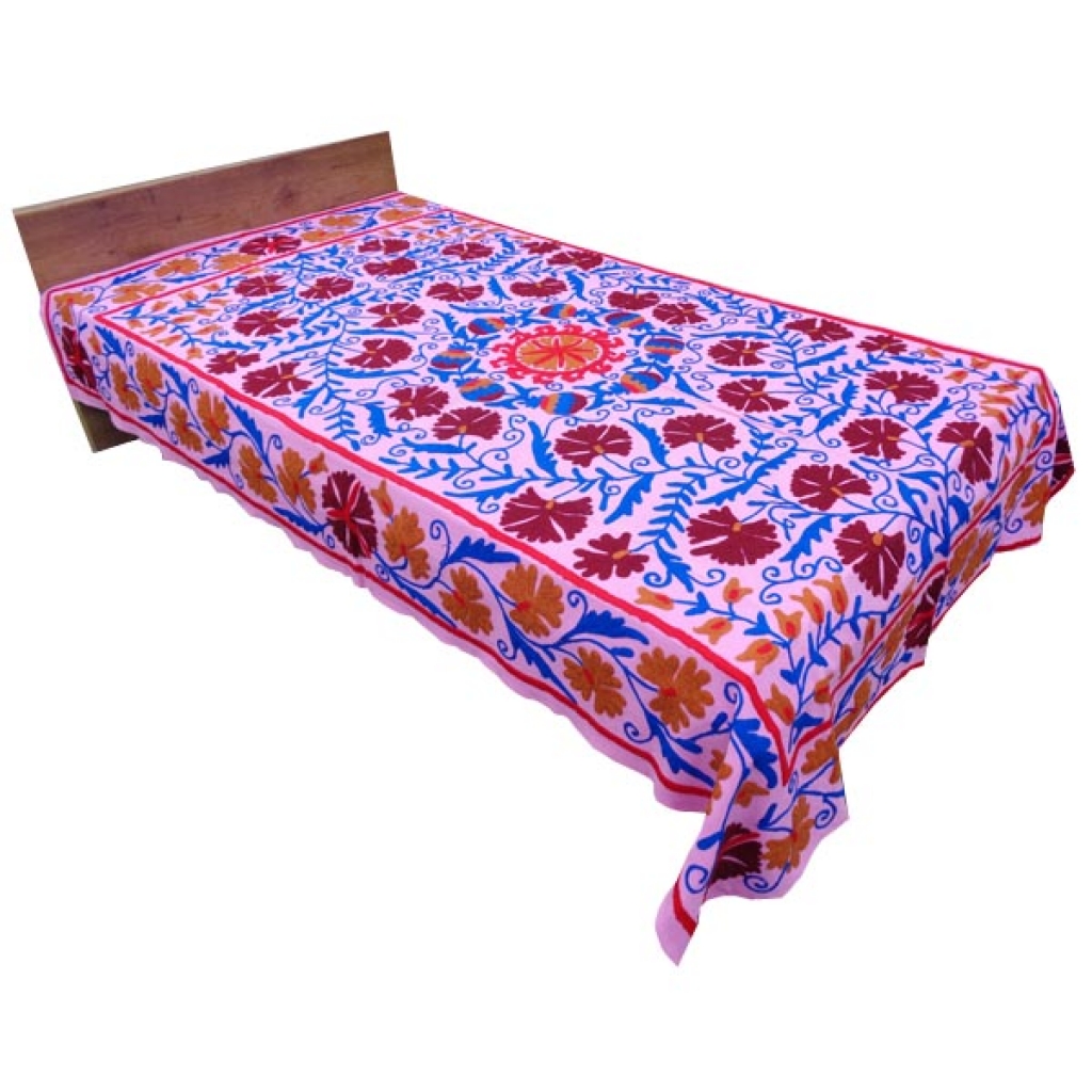 HANDMADE EMBROIDARY WORK COTTON SUZANI BEDCOVER