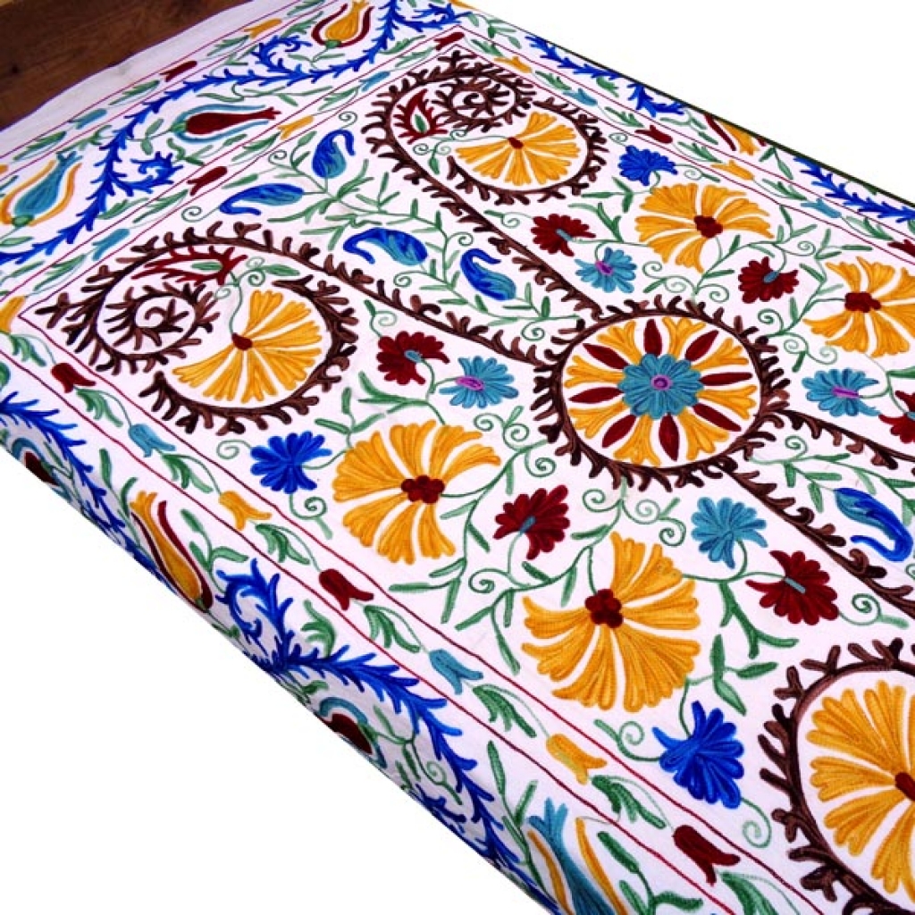 HANDMADE EMBROIDARY WORK COTTON SUZANI BEDCOVER