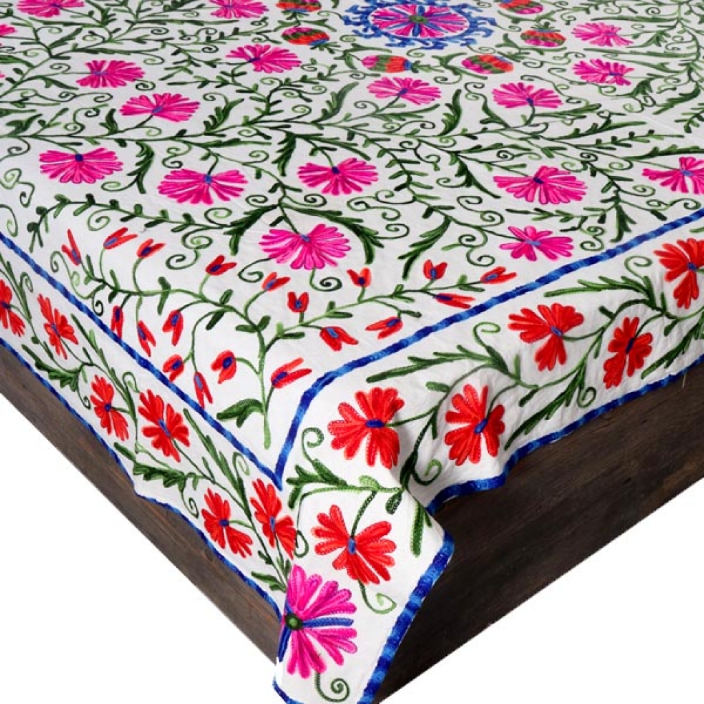 HANDMADE EMBROIDARY WORK COTTON SUZANI BEDCOVER