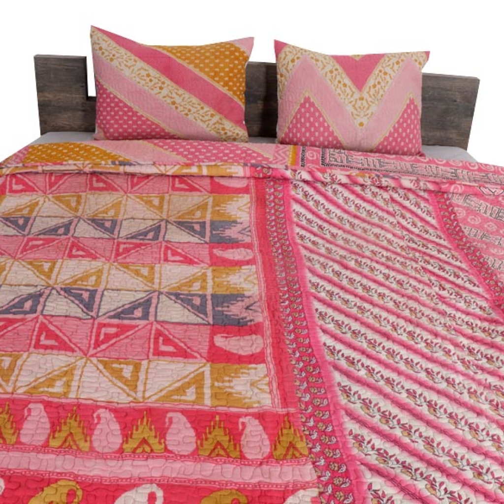 HANDMADE INDIAN PURE COTTON DESIGNER QUILTED