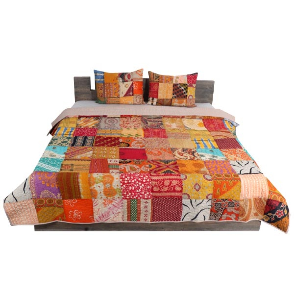 HANDMADE INDIAN PURE COTTON DESIGNER QUILTED