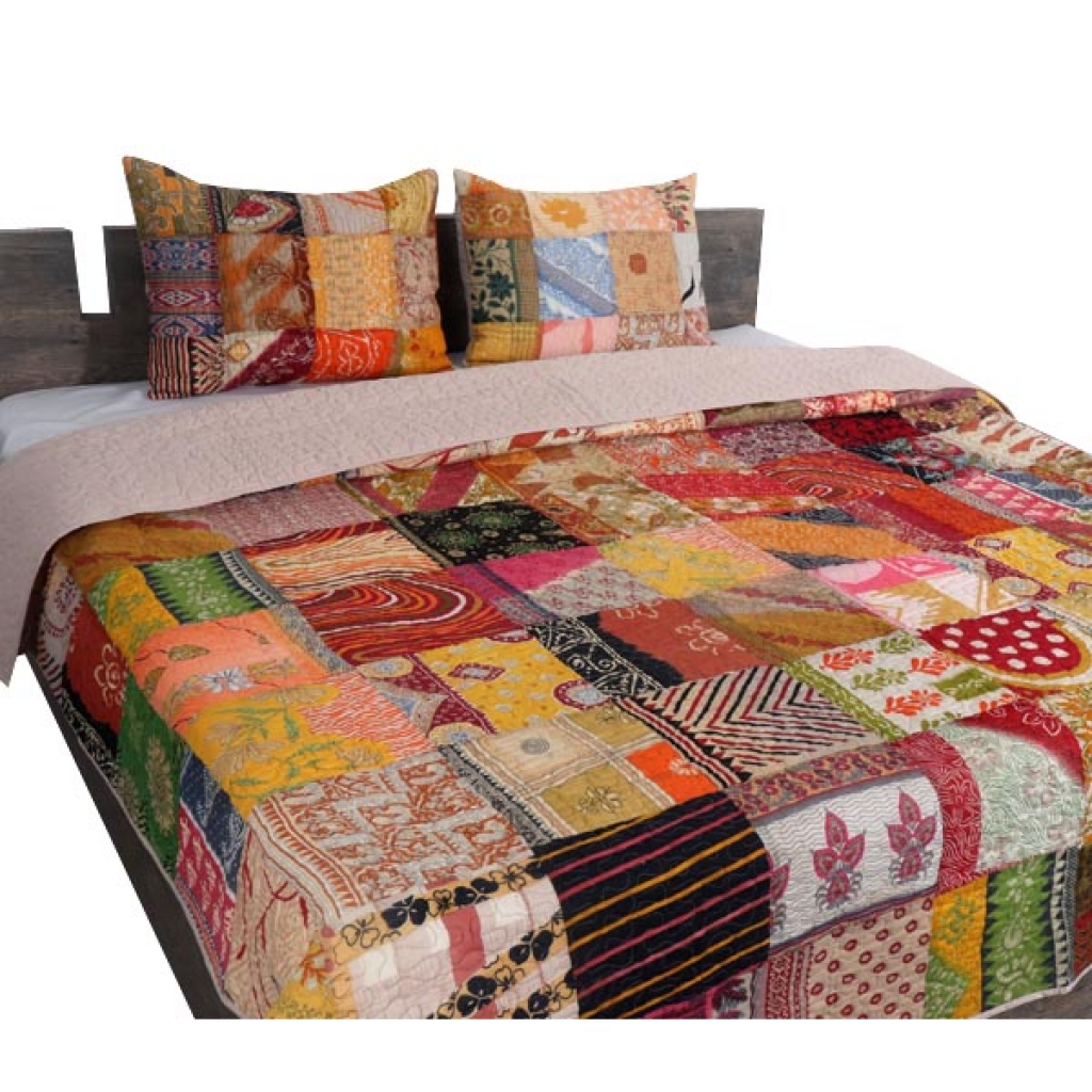 HANDMADE INDIAN PURE COTTON DESIGNER QUILTED