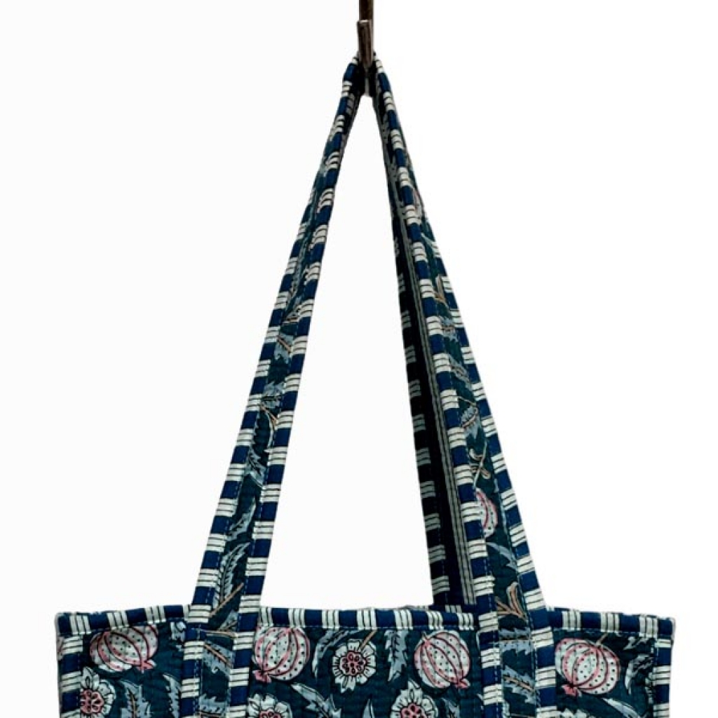 INDIAN HANDMADE QUILTED TOTE BAG