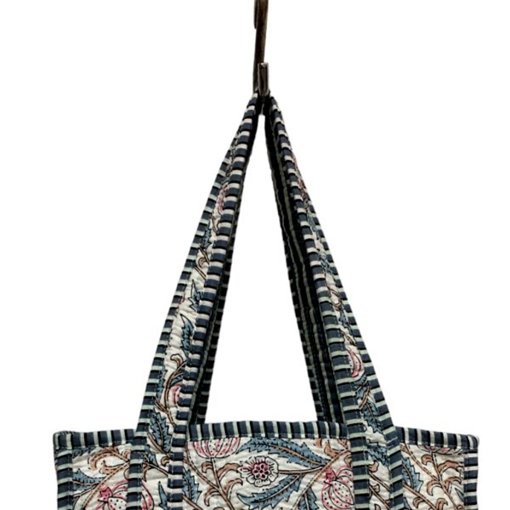 INDIAN HANDMADE QUILTED TOTE BAG