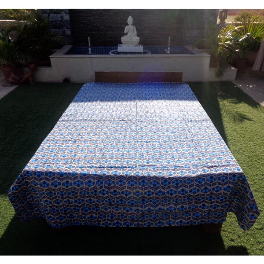 Kantha Cotton Screen Prtint Bed Cover
