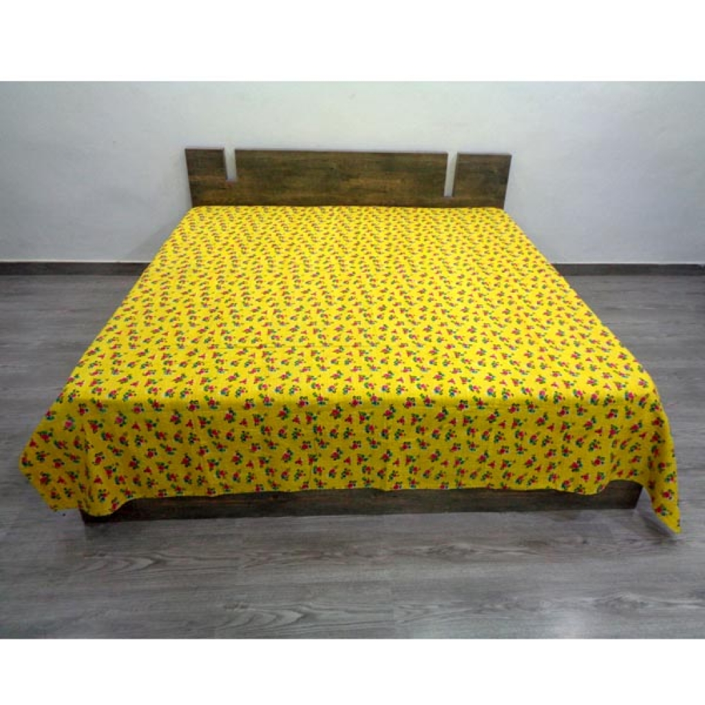 Handmade Cotton Kantha Bed Cover